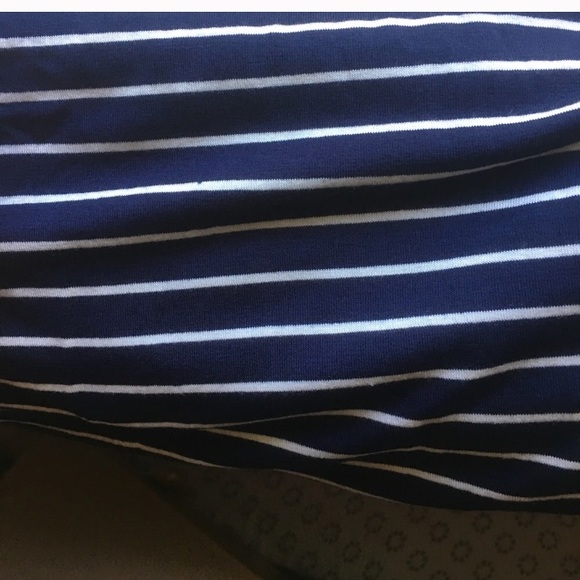 ONLY ONE LEFT! Sz LARGE Navy striped twisted dress - Picture 3 of 4
